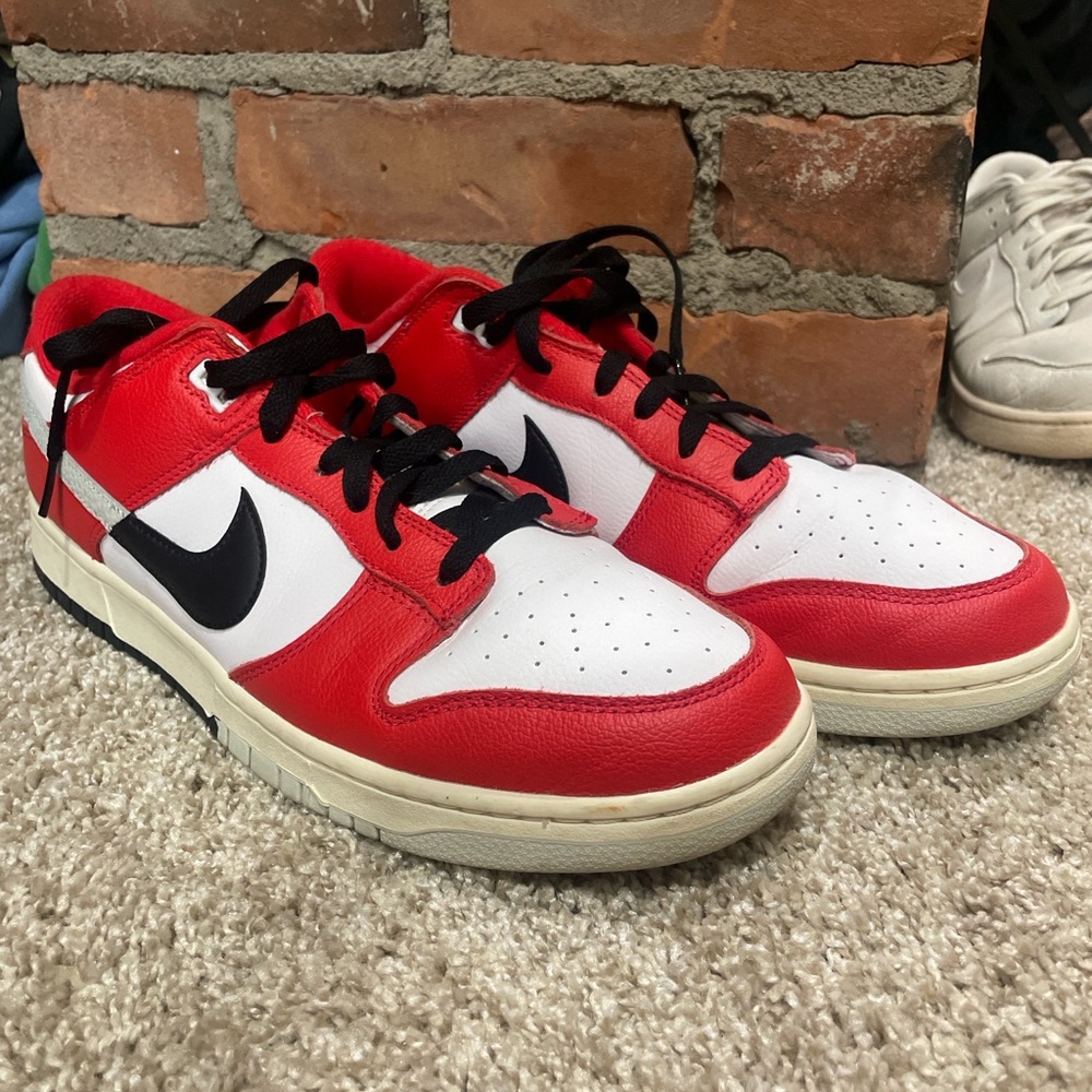 👟 Nike Dunk Low “Split Chicago” – Men’s 13 🔴⚫️